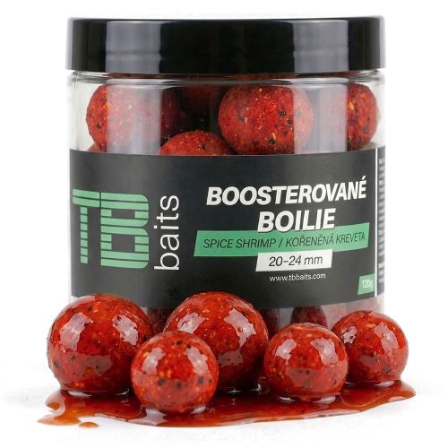 TB Baits Boosted Boilie Spice Shrimp 120 g 20-24 mm