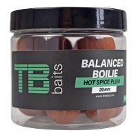 TB Baits Balanced Boilie + Atractor Hot Spice Plum 100 gr - 24 mm
