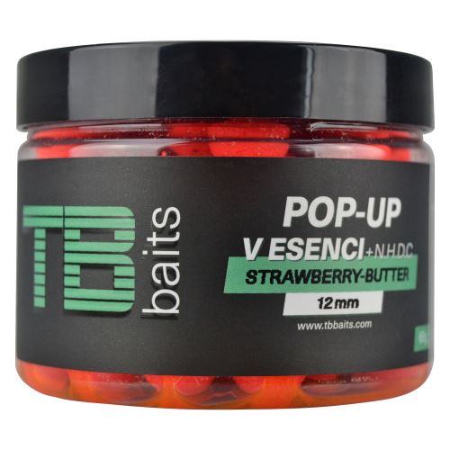 TB Baits Plávajúce Boilie Pop-Up Strawberry Butter + NHDC 65 g