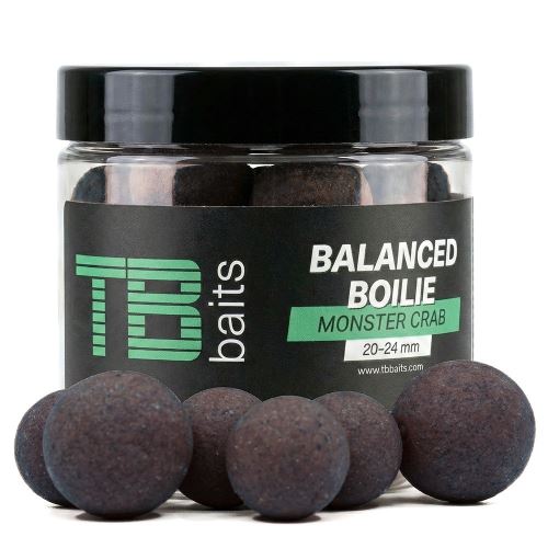 TB Baits Vyvážené Boilie Balanced + Atraktor Monster Crab 100 g 20-24 mm