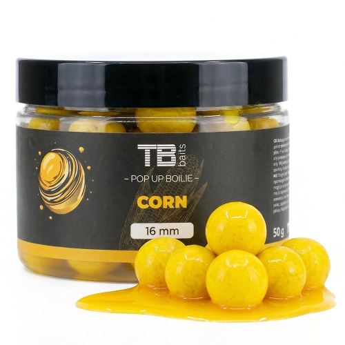 TB Baits Floating Boilie Pop-Up Corn + NHDC 50 g 16 mm