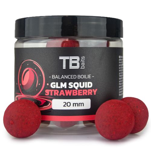 TB Baits Balanced Boilie + Atractor GLM Squid Strawberry 100 gr